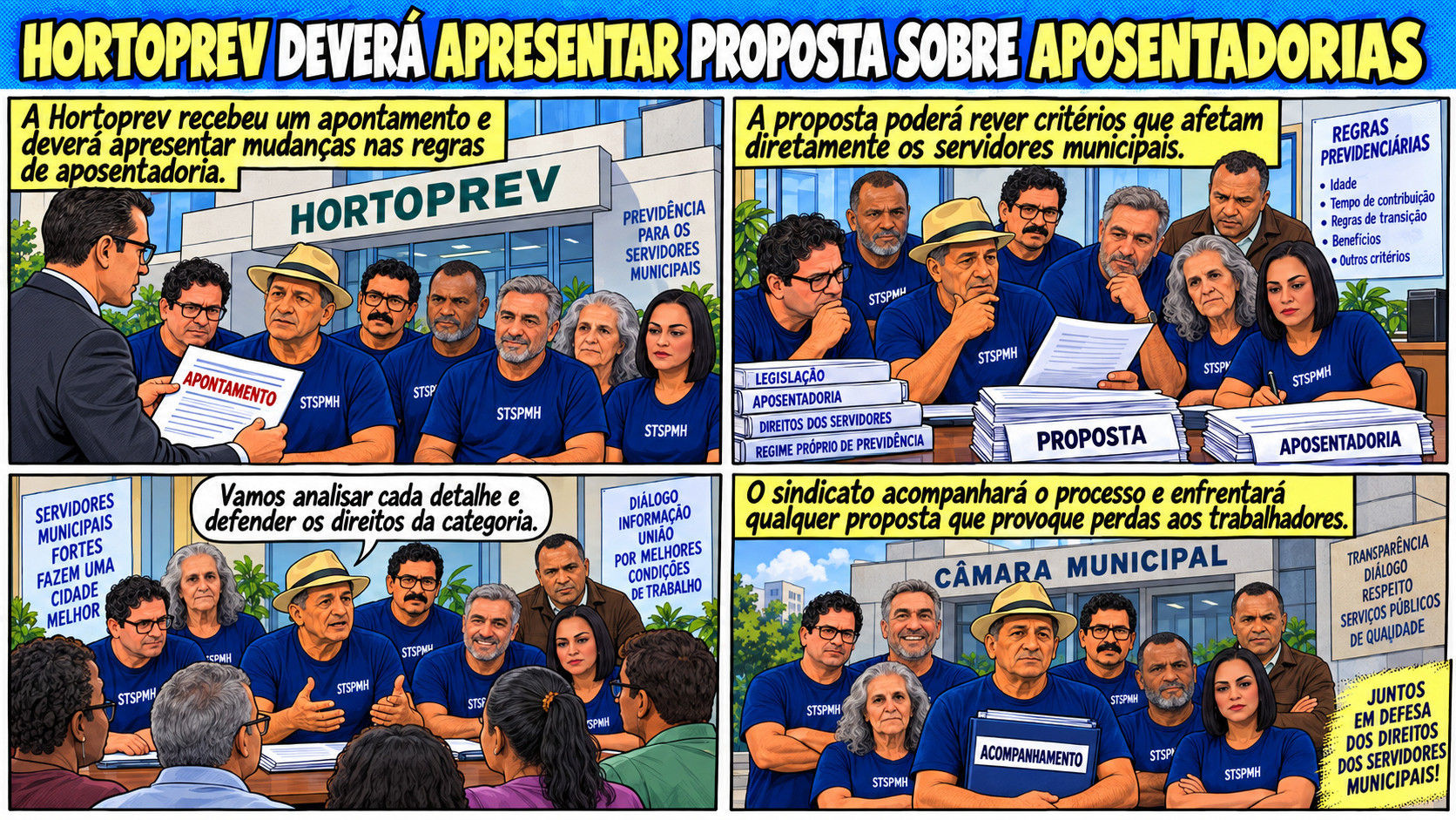 Hortoprev recebe apontamento e deverá de apresentar proposta de mudanças na aposentadoria dos servidores