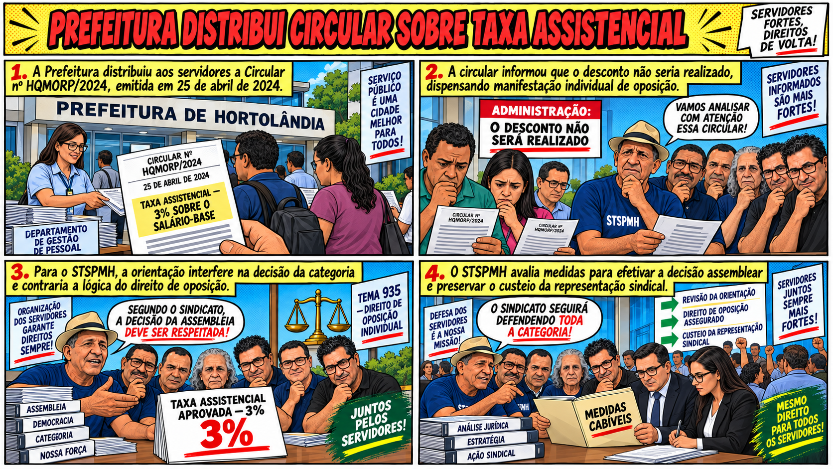 Prefeitura de Hortolândia distribui circular que tenta inviabilizar taxa assistencial aprovada em assembleia