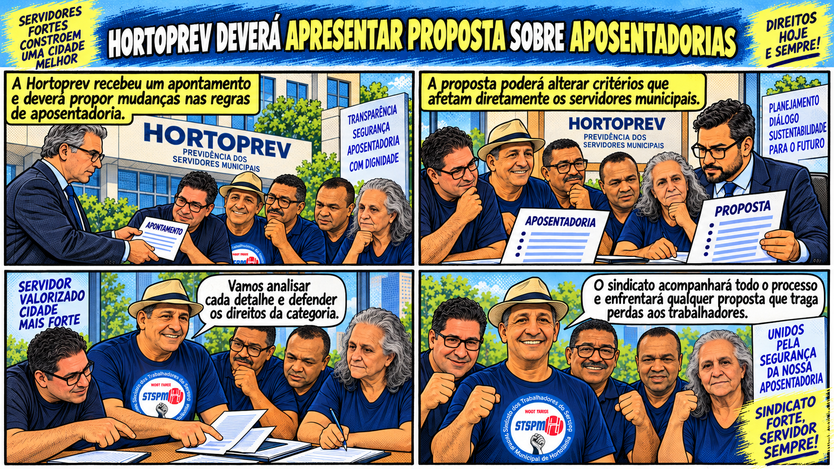 Hortoprev recebe apontamento e deverá de apresentar proposta de mudanças na aposentadoria dos servidores