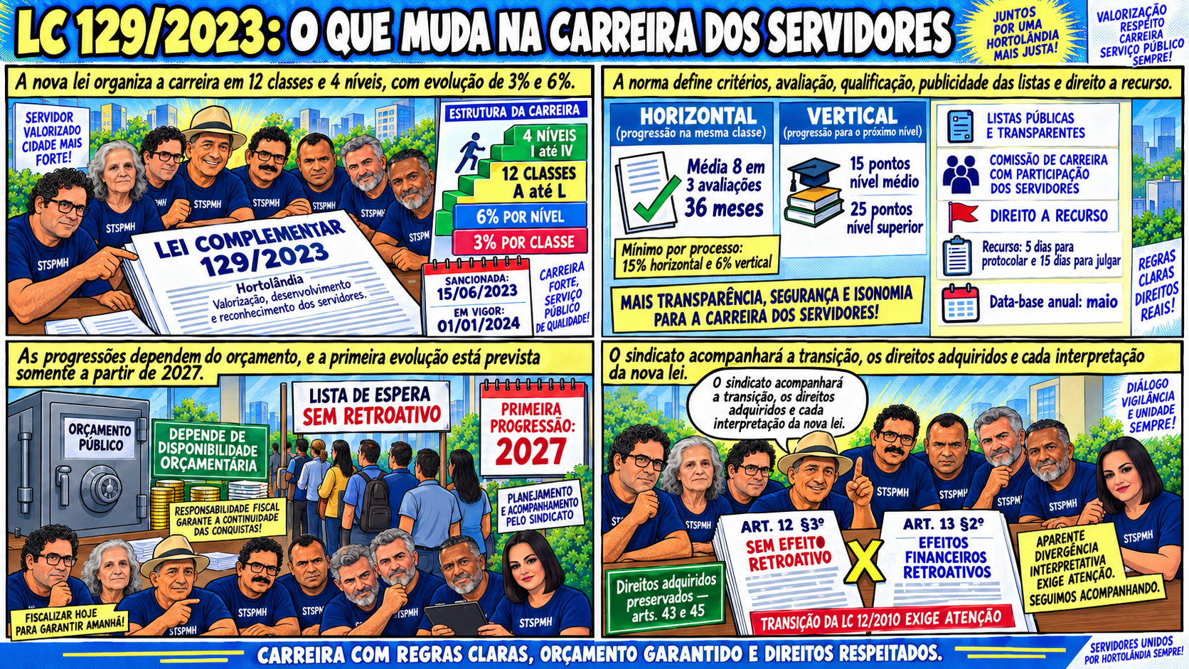 Reforma da carreira em Hortolândia: o que diz a Lei Complementar 129/2023 e o que ela muda para os servidores